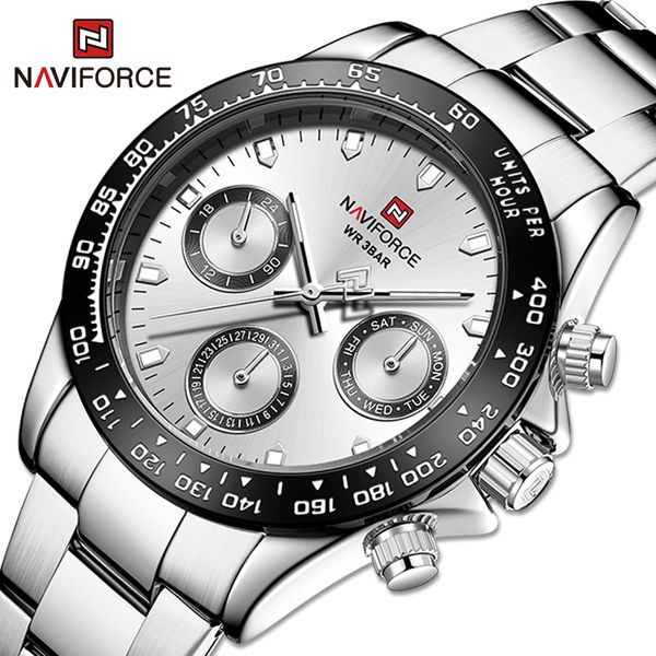 watches naviforce brand sports quartz luxury gold stainless steel male waterproof wrist for men reloj hombre, Slivery;brown
watches naviforce brand sports quartz luxury gold stainless steel male waterproof wrist for men reloj hombre, Slivery;brown