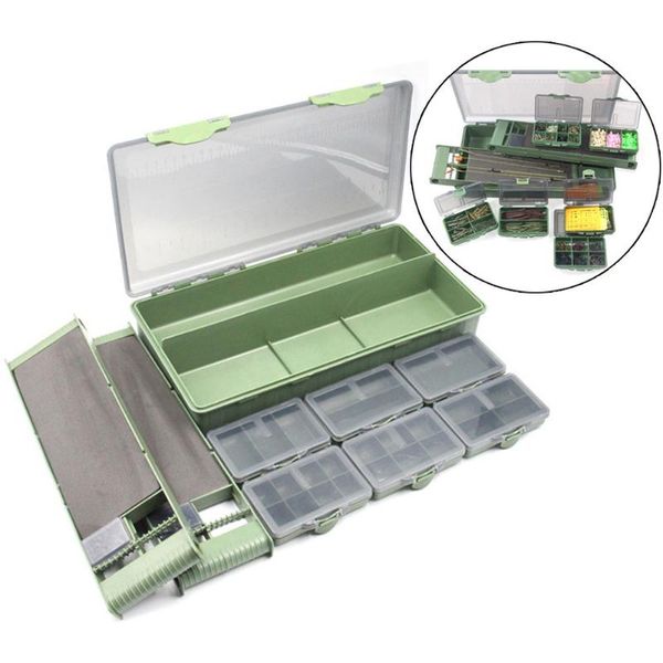 fishing accessories 2021 carp tackle box large capacity complete system rig case for lure baits hooks swivels
fishing accessories 2021 carp tackle box large capacity complete system rig case for lure baits hooks swivels