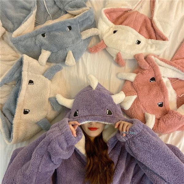 women's sleepwear autumn winter women cute pajamas cartoon ears hooded coral fleece lady home clothes female sweet warm lounge pyjamas, Black;red
women's sleepwear autumn winter women cute pajamas cartoon ears hooded coral fleece lady home clothes female sweet warm lounge pyjamas, Black;red