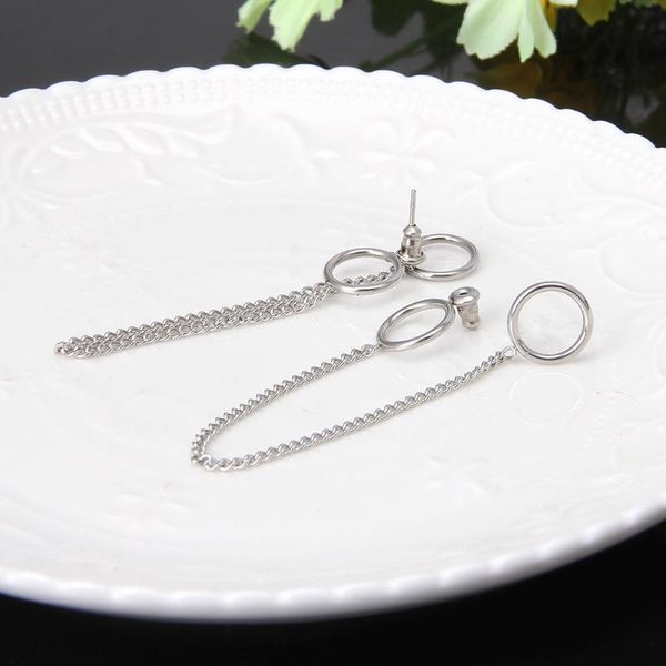dangle & chandelier titanium steel tassel long chain drop earrings korean jewelry unisex, Silver
dangle & chandelier titanium steel tassel long chain drop earrings korean jewelry unisex, Silver