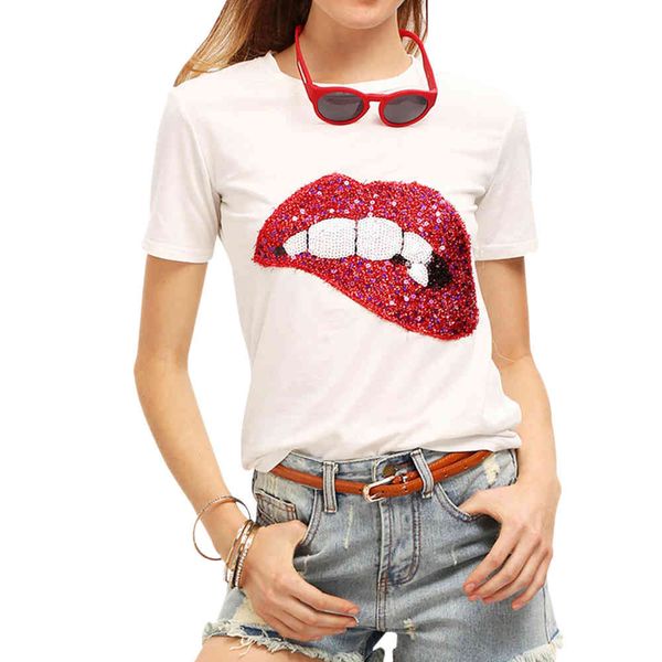 women's t-shirt t-shirts for women summer short sleeve sequin red lips tshirt ladies fitness harajuku white black gray tees vy
women's t-shirt t-shirts for women summer short sleeve sequin red lips tshirt ladies fitness harajuku white black gray tees vy