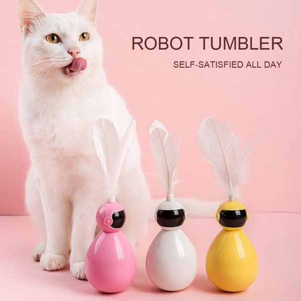 cat toys self-playing toy robot shaped tumbler with feather for shaking ball interactive exercise stress relief scratch resistant
cat toys self-playing toy robot shaped tumbler with feather for shaking ball interactive exercise stress relief scratch resistant