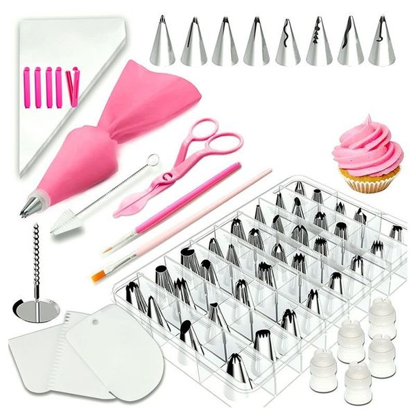 83pcs cake baking accessories icing piping nozzles set pastry bag scraper flower cream tips cup diy decorating tools &
83pcs cake baking accessories icing piping nozzles set pastry bag scraper flower cream tips cup diy decorating tools &