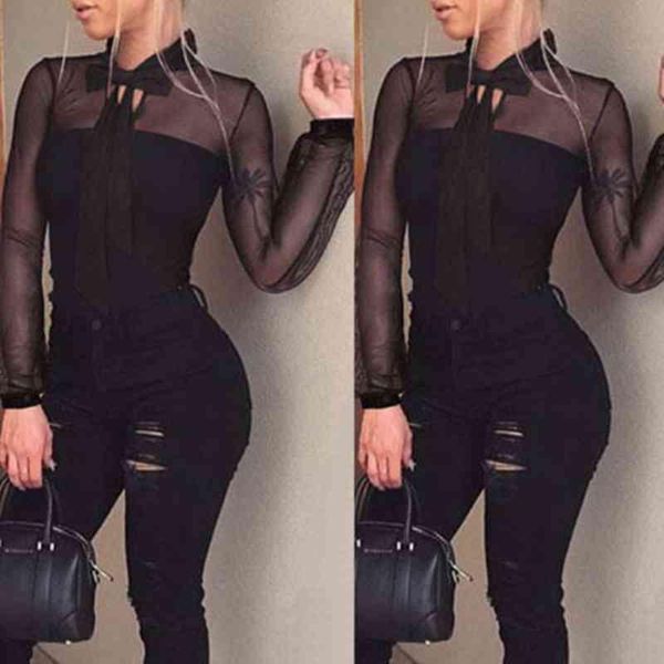 women's jumpsuits & rompers ladies fashion casual lace up bow neck long sleeves tulle bodysuit leotard jumpsuit, Black;white
women's jumpsuits & rompers ladies fashion casual lace up bow neck long sleeves tulle bodysuit leotard jumpsuit, Black;white