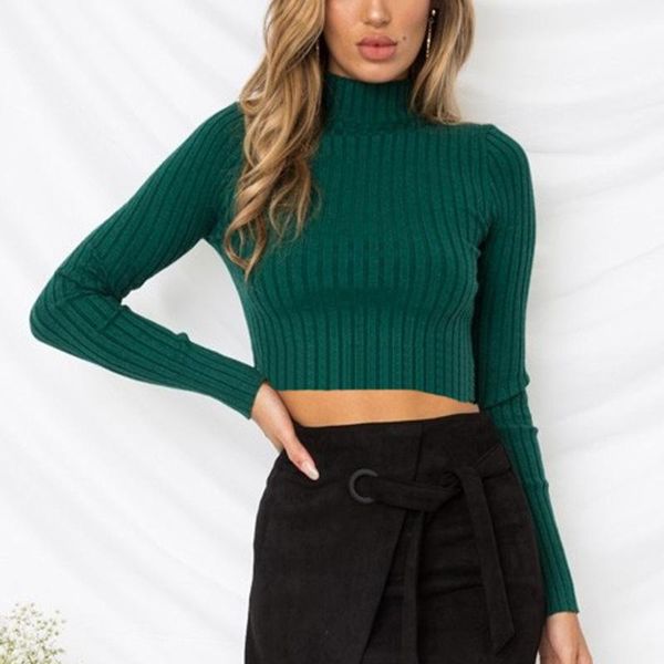 women's t-shirt women long sleeve bodycon t shirts turtleneck ribbed knitted striped crop solid color ruffles trim slim basic pullover, White
women's t-shirt women long sleeve bodycon t shirts turtleneck ribbed knitted striped crop solid color ruffles trim slim basic pullover, White