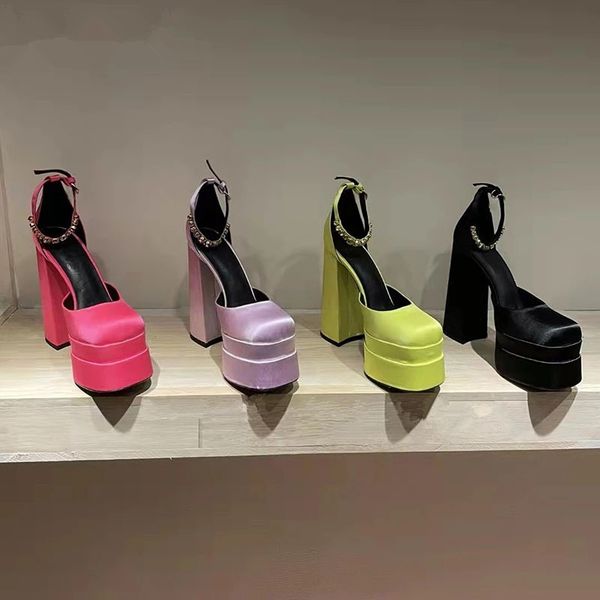 designer platform sandals women square toe satin chunky heels crystal shoes woman thick sole super high heel female pumps party shoe, Black
designer platform sandals women square toe satin chunky heels crystal shoes woman thick sole super high heel female pumps party shoe, Black