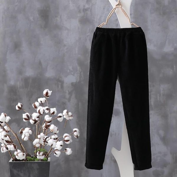 women's pants & capris cotton corduroy harem autumn winter elastic high waist women trousers casual plus size ankle-length, Black;white
women's pants & capris cotton corduroy harem autumn winter elastic high waist women trousers casual plus size ankle-length, Black;white