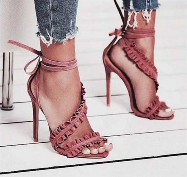sandals summer fashion women's high heels solid color strap shoes fish mouth hollow ruffle style large size, Black
sandals summer fashion women's high heels solid color strap shoes fish mouth hollow ruffle style large size, Black
