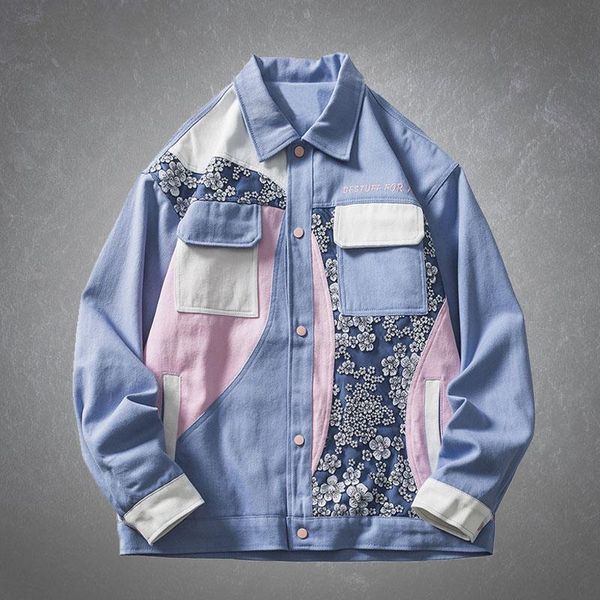 men's jackets hip hop embroidery flower denim jacket color block patchwork jeans mens harajuku streetwear cotton loose autumn, Black;brown
men's jackets hip hop embroidery flower denim jacket color block patchwork jeans mens harajuku streetwear cotton loose autumn, Black;brown