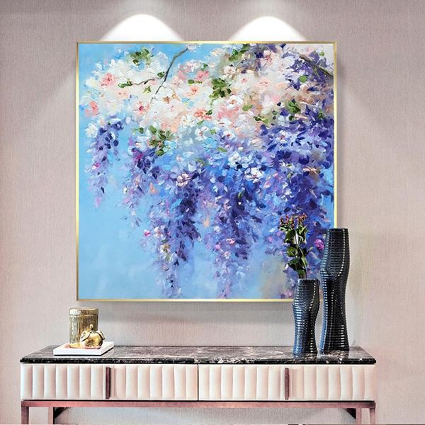 paintings purple blue flower handmade oil painting on canvas abstract knife home living room decoration artwork unframed mural
paintings purple blue flower handmade oil painting on canvas abstract knife home living room decoration artwork unframed mural