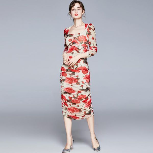 fashion designer spring autumn women runway dress elegant lady floral print square collar midi sheath bodycon party vestidos casual dresses, Black;gray
fashion designer spring autumn women runway dress elegant lady floral print square collar midi sheath bodycon party vestidos casual dresses, Black;gray