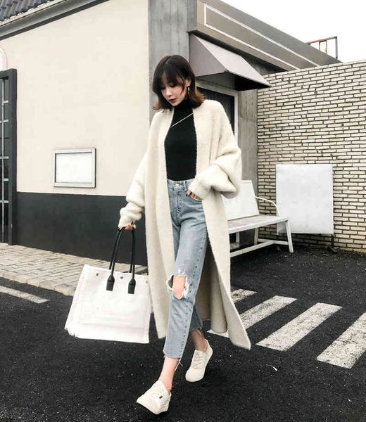 sweaters Drop fake mink knit sweater oversize bat female cardigan fall winter long jacket sleeve, White;black
sweaters Drop fake mink knit sweater oversize bat female cardigan fall winter long jacket sleeve, White;black