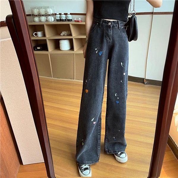 women's jeans spring streetwear women y2k retro love heart embroidery denim pants female high waist hip hop straight trousers mujer, Blue
women's jeans spring streetwear women y2k retro love heart embroidery denim pants female high waist hip hop straight trousers mujer, Blue