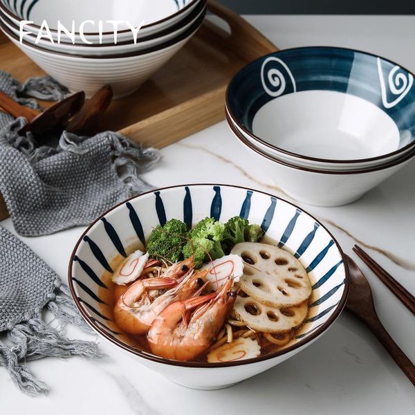 bowls fancity ramen bowl, household large noodle hand-painted ceramic soup bowl 
bowls fancity ramen bowl, household large noodle hand-painted ceramic soup bowl