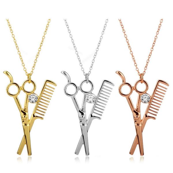 pendant necklaces fashion punk hip hop scissor comb necklace hair hairdressing stylist vintage jewelry barber pole#w40, Silver
pendant necklaces fashion punk hip hop scissor comb necklace hair hairdressing stylist vintage jewelry barber pole#w40, Silver