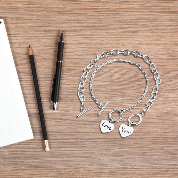 charm bracelets simple silver color bracelet couple love lucky pendant retro trend surprise gift for girlfriend boyfriend christmas, Golden;silver
charm bracelets simple silver color bracelet couple love lucky pendant retro trend surprise gift for girlfriend boyfriend christmas, Golden;silver