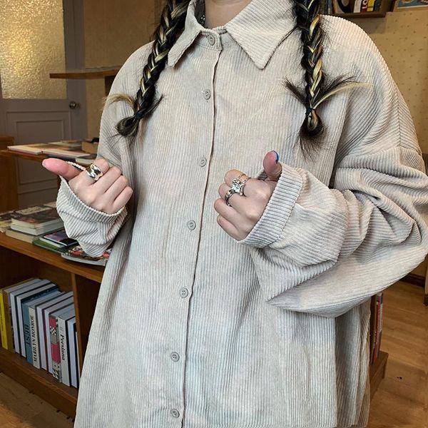 lychee girls korean style solid color women corduroy shirt blouse casual loose female fashion autumn shirts women's blouses &, White
lychee girls korean style solid color women corduroy shirt blouse casual loose female fashion autumn shirts women's blouses &, White
