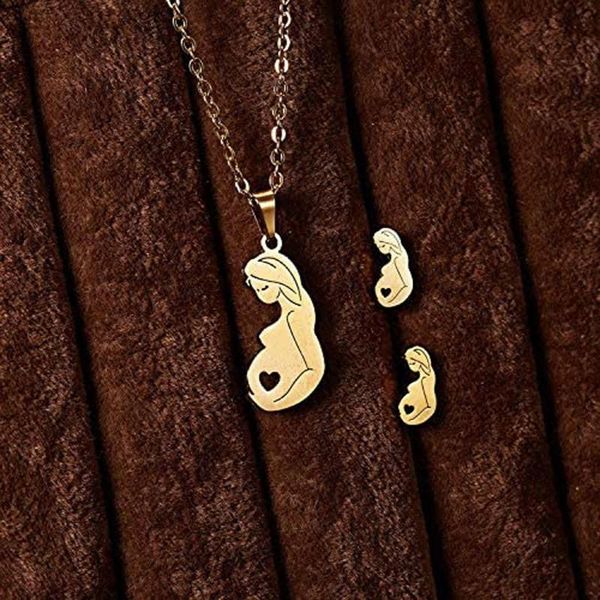 chains stainless steel pregnant mom baby pendant necklace earrings mother jewelry set c1fc, Silver
chains stainless steel pregnant mom baby pendant necklace earrings mother jewelry set c1fc, Silver