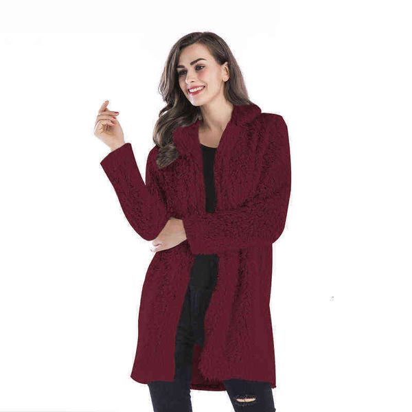 autumn and winter pure wool overcoat women's lapel plush medium length woolen et, Black
autumn and winter pure wool overcoat women's lapel plush medium length woolen et, Black