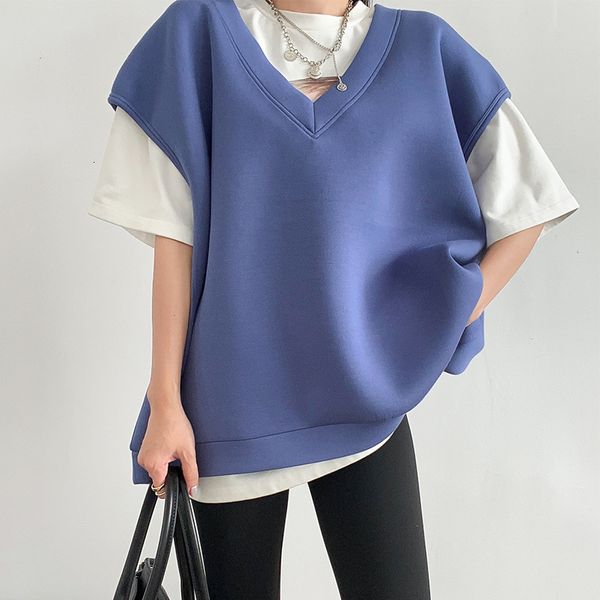women's sweaters autumn winter fashion v neck soft cotton woman vests loose casual solid color female vest coat high street 6f5t, White;black
women's sweaters autumn winter fashion v neck soft cotton woman vests loose casual solid color female vest coat high street 6f5t, White;black