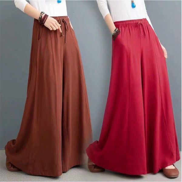 women's pants & capris 2021 women fashion wide leg high waist thin cotton linen long casual loose trousers vintage pantalon plus size, Black;white
women's pants & capris 2021 women fashion wide leg high waist thin cotton linen long casual loose trousers vintage pantalon plus size, Black;white