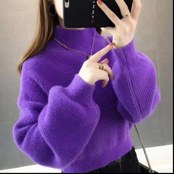 short womens sweaters sweater purple solid kawaii soft woolen winter girls mohair autumn pullover lantern sleeves loose cashmere velvet knit, White;black
short womens sweaters sweater purple solid kawaii soft woolen winter girls mohair autumn pullover lantern sleeves loose cashmere velvet knit, White;black