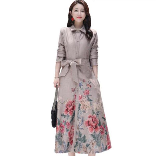 women's trench coats 2021 autumn winter coat women plus size retro temperament knee-length faux deerskin velvet printed lm050, Tan;black
women's trench coats 2021 autumn winter coat women plus size retro temperament knee-length faux deerskin velvet printed lm050, Tan;black