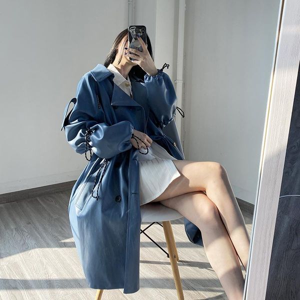 women's trench coats autumn long leather coat for women lace up sleeve skirted faux plus size fashion 2021 blue, Tan;black
women's trench coats autumn long leather coat for women lace up sleeve skirted faux plus size fashion 2021 blue, Tan;black