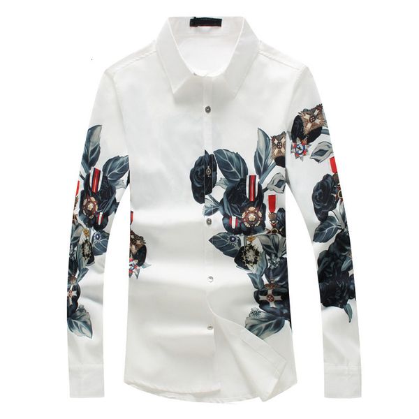 men's shirts simple luxury white print pattern of the skinny shirt spring style wedding feast flowers shirt jm40, White;black
men's shirts simple luxury white print pattern of the skinny shirt spring style wedding feast flowers shirt jm40, White;black