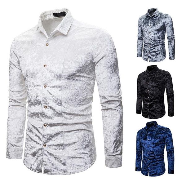 men's casual shirts 2021 men white velvet shirt vintage solid turndown collar mens dress causal long sleeve autumn workout male chemise, White;black
men's casual shirts 2021 men white velvet shirt vintage solid turndown collar mens dress causal long sleeve autumn workout male chemise, White;black