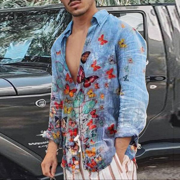 men's casual shirts butterfly print for men loose cotton and linen long sleeve lapel shirt button blouses camisas de hombre mens, White;black
men's casual shirts butterfly print for men loose cotton and linen long sleeve lapel shirt button blouses camisas de hombre mens, White;black
