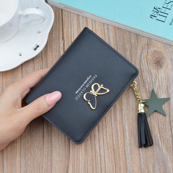 wallets ladies small wallet short tassel side zipper coin purse women 2 folding fashion simple korean cute, Red;black
wallets ladies small wallet short tassel side zipper coin purse women 2 folding fashion simple korean cute, Red;black