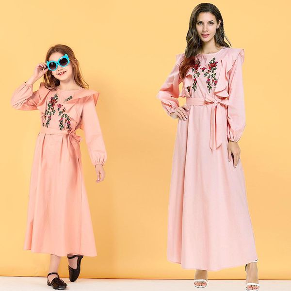 muslim mother daughter girls family matching dress chic ethnic embroidered isalmic dresses turkey moroccan kaftan casual outfits, Red
muslim mother daughter girls family matching dress chic ethnic embroidered isalmic dresses turkey moroccan kaftan casual outfits, Red