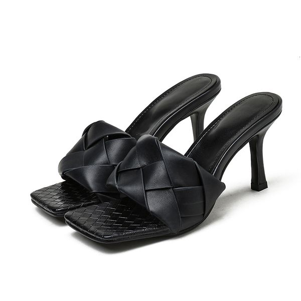 sandals fashion weave pu leather womens slipper shoes square toe high heels slippers sandal summer ladies slide dress party 6wo2, Black
sandals fashion weave pu leather womens slipper shoes square toe high heels slippers sandal summer ladies slide dress party 6wo2, Black