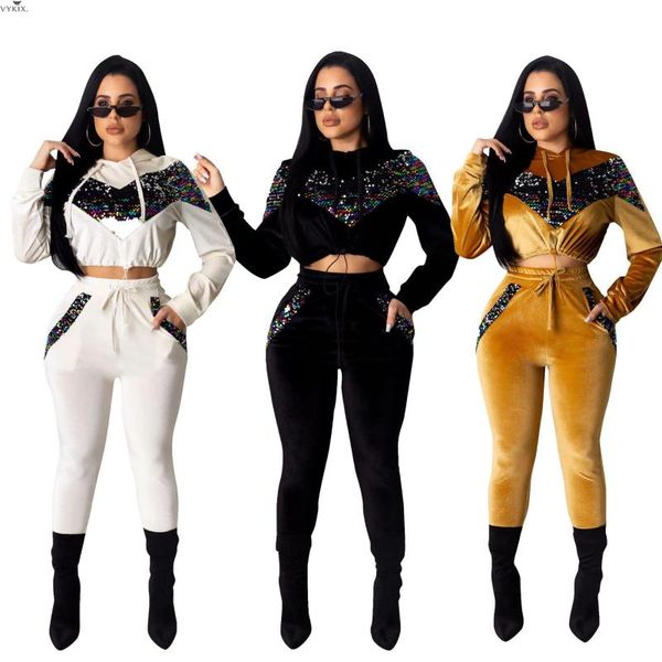 two piece dress women set sequins patchwork colorful velvet casual tracksuit long sleeve hooded sweatshirt sweatpants matching, White
two piece dress women set sequins patchwork colorful velvet casual tracksuit long sleeve hooded sweatshirt sweatpants matching, White