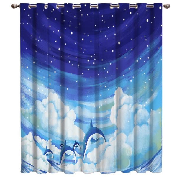 dolphin starry sky dream window curtain bedroom decor panels living room luxury home & drapes
dolphin starry sky dream window curtain bedroom decor panels living room luxury home & drapes