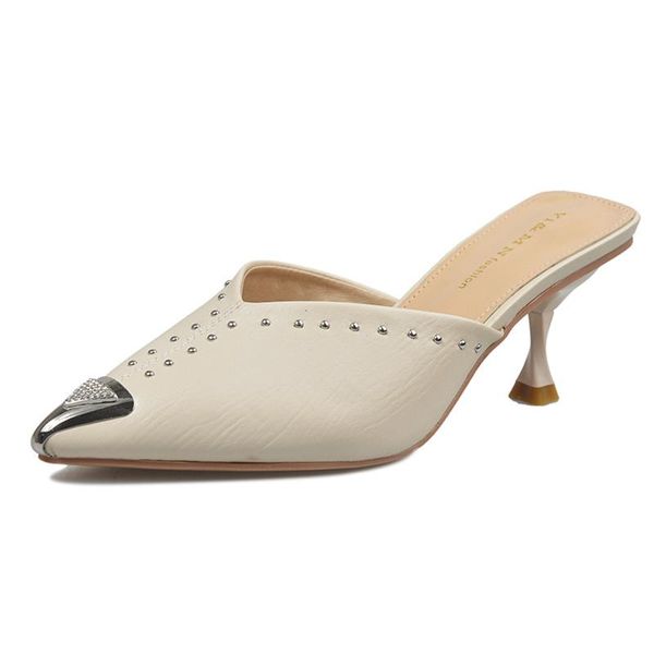 slippers rivet high heel women shoes pu leather pointed toe mules summer sandals 2021 beige black
slippers rivet high heel women shoes pu leather pointed toe mules summer sandals 2021 beige black