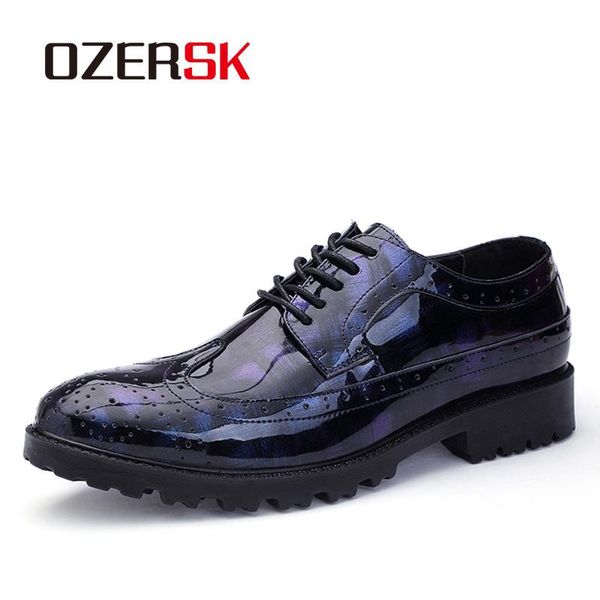 dress shoes ozersk arrival british style men classic business formal pointed toe retro bullock design oxford, Black
dress shoes ozersk arrival british style men classic business formal pointed toe retro bullock design oxford, Black