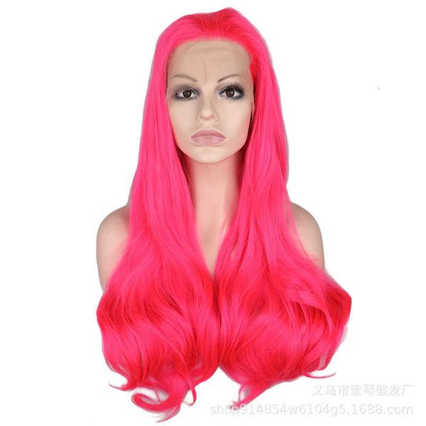 female chemical fiber front lace rose red fashion long curly big wave wig, Black
female chemical fiber front lace rose red fashion long curly big wave wig, Black