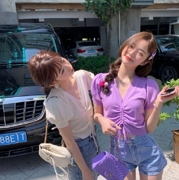 women's t-shirt v neck cropped women drawstring tie up front purple white streetwear knitted slim fit ribbed crop t shirt 2021
women's t-shirt v neck cropped women drawstring tie up front purple white streetwear knitted slim fit ribbed crop t shirt 2021