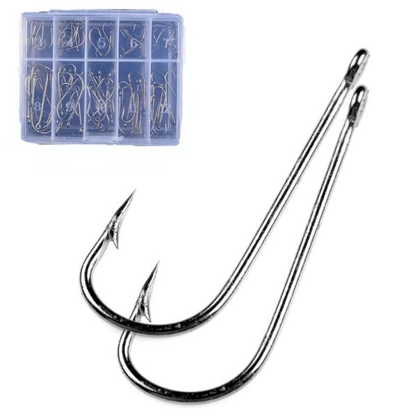 fishing hooks 50pcs/box 10 size hook baitholder silver long handle steel fishhook outdoor tackle tools accessory
fishing hooks 50pcs/box 10 size hook baitholder silver long handle steel fishhook outdoor tackle tools accessory