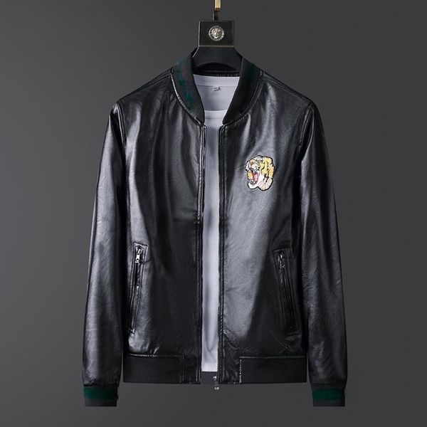 embroidery tiger faux leather designer jacket mens zipper slim fit short hip hop casual skull sport motorcycle coat biker letters fashion lu, Black;brown
embroidery tiger faux leather designer jacket mens zipper slim fit short hip hop casual skull sport motorcycle coat biker letters fashion lu, Black;brown