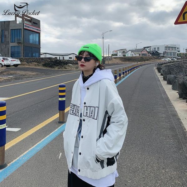 women's jackets 2021 women spring autumn fashion loose plus size jacket coat ladies white splice stripe letter print casual outer wear, Black;brown
women's jackets 2021 women spring autumn fashion loose plus size jacket coat ladies white splice stripe letter print casual outer wear, Black;brown