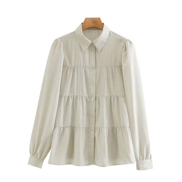women's blouses & shirts kpytomoa women 2021 fashion button-up striped loose vintage lapel collar long sleeve female blusas chic, White
women's blouses & shirts kpytomoa women 2021 fashion button-up striped loose vintage lapel collar long sleeve female blusas chic, White