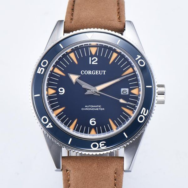 wristwatches corgeut 41mm automatic mechanical men watch military clock leather strap luminous waterproof calendar wristwatch, Slivery;brown
wristwatches corgeut 41mm automatic mechanical men watch military clock leather strap luminous waterproof calendar wristwatch, Slivery;brown