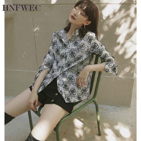 women's blouses & shirts black rose print blouse women loose shirt vintage long sleeve fall 2021 womens clothing p025, White
women's blouses & shirts black rose print blouse women loose shirt vintage long sleeve fall 2021 womens clothing p025, White