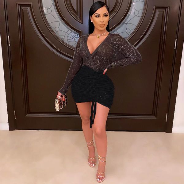 avrilyaan black diamonds mesh bodycon dress for women pleated backless mini autumn night club party dresses vestidos casual, Black;gray
avrilyaan black diamonds mesh bodycon dress for women pleated backless mini autumn night club party dresses vestidos casual, Black;gray