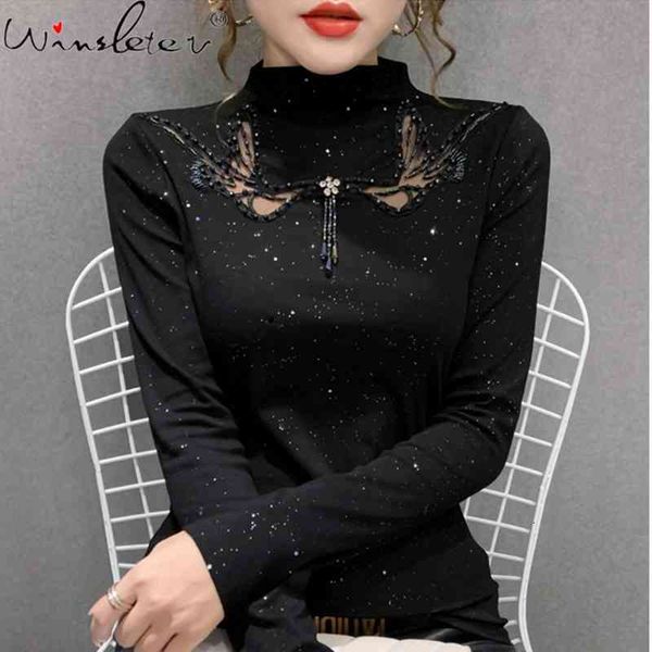 women's t-shirt spring fall european clothes fashion patchwork shiny beading ropa mujer cotton all match tees t00906a 9c, White
women's t-shirt spring fall european clothes fashion patchwork shiny beading ropa mujer cotton all match tees t00906a 9c, White