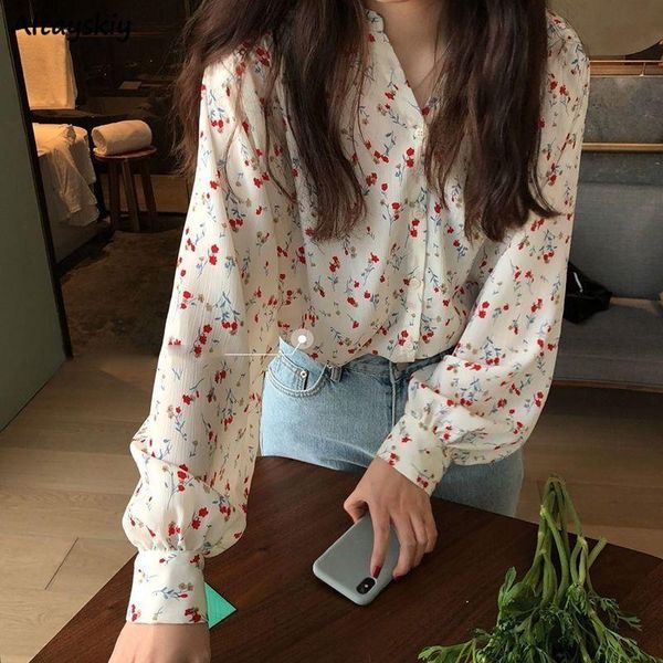 women's blouses & shirts women elegant floral ulzzang v-neck chic autumn ladies clothes long sleeve lovely simple sweet womens blusas, White
women's blouses & shirts women elegant floral ulzzang v-neck chic autumn ladies clothes long sleeve lovely simple sweet womens blusas, White