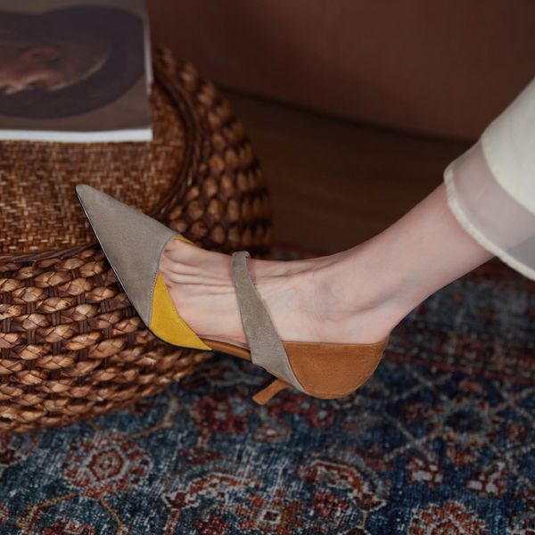 2021 summer high heels mixed color pointed toe thin heels casual shoes elegant ladies party shoes suede leather women pumps, Black
2021 summer high heels mixed color pointed toe thin heels casual shoes elegant ladies party shoes suede leather women pumps, Black